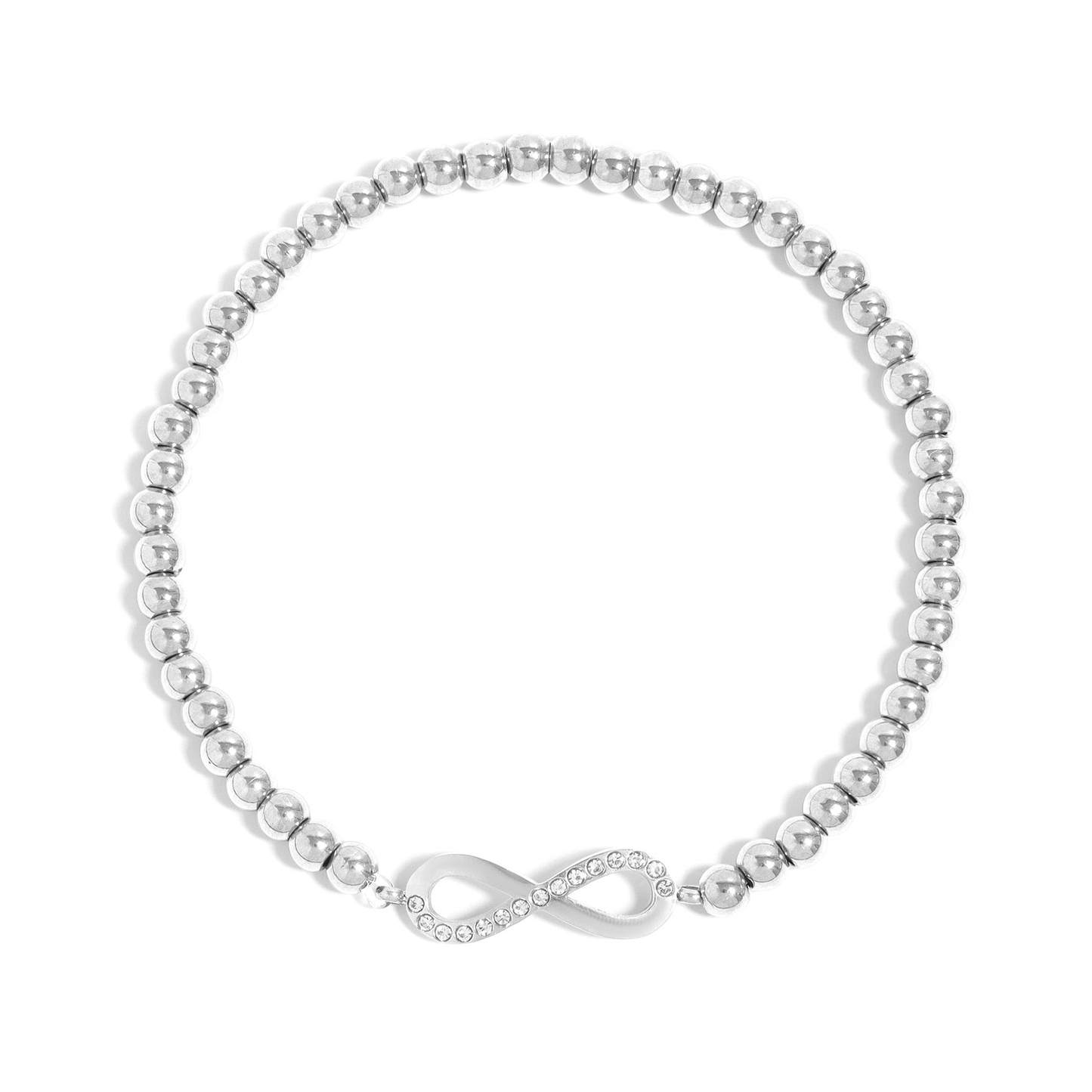 InfinityBond™ Beaded Infinity Bracelet – Adjustable Stainless Steel Bracelet in Gold & Silver | Everyday Wear Jewelry Gift for Her