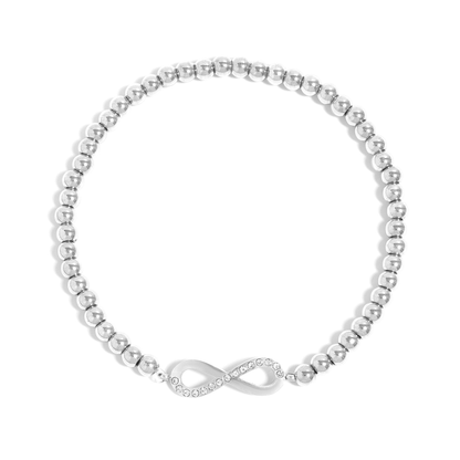 InfinityBond™ Beaded Infinity Bracelet – Adjustable Stainless Steel Bracelet in Gold & Silver | Everyday Wear Jewelry Gift for Her