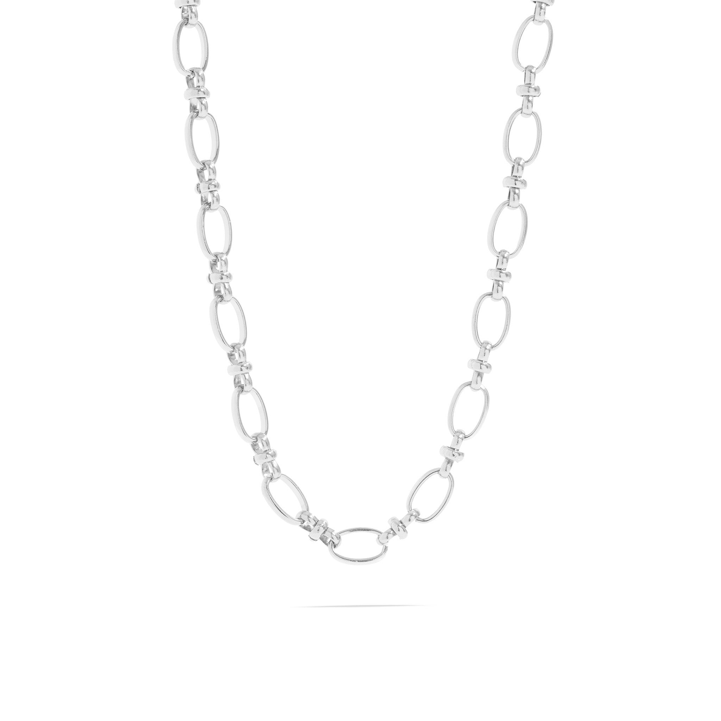 OvalLink™ Textured Oval Chain Necklace | Modern Everyday Layering Chain in Gold & Silver