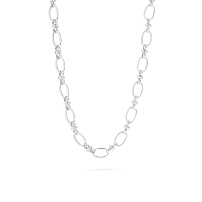 OvalLink™ Textured Oval Chain Necklace | Modern Everyday Layering Chain in Gold & Silver