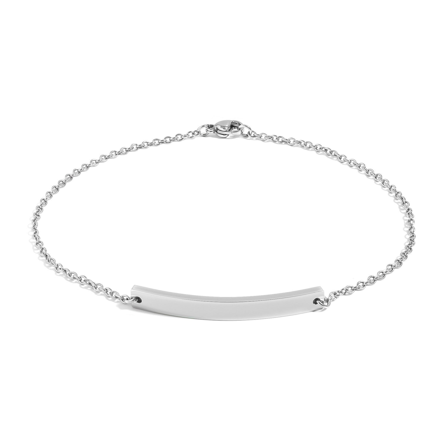 LunaBand™ Engravable Bar Bracelet – Personalized Name or Date Bracelet for Women | Minimalist Chain in Gold, Rose Gold & Silver | NEMOSN
