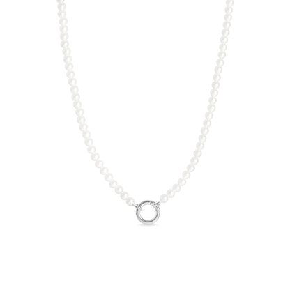 LumiPearl™ Elegant Pearl Necklace with Modern Circular Clasp – Available in Gold & Silver | Nemosn™ Luxury Pearl Jewelry Collection