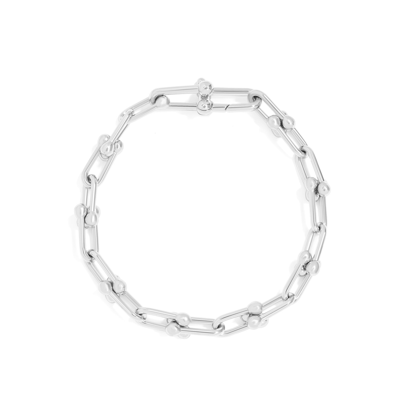 OrbLink™ Modern Beaded Link Chain Bracelet – Gold & Silver Adjustable Bracelet | Minimalist Everyday Jewelry Gift for Her