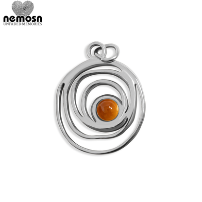SolarWhirl™ – Spiral Energy Pendant in 18K Gold & Silver Finish