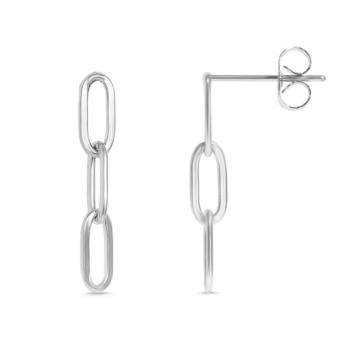 Veralink™ Paperclip Chain Drop Earrings | Minimalist Modern Link Earrings in Gold & Silver