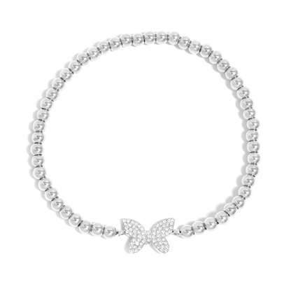 GlimmerWing™ Butterfly Beaded Bracelet – Gold & Silver Dainty Bracelet | Everyday Wear Jewelry Gift for Her