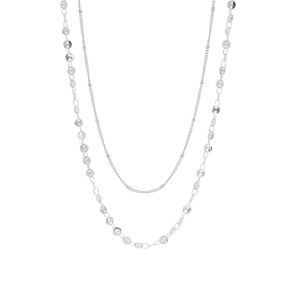 DazzleLink™ Layered Disc Chain Necklace – Delicate Shine & Everyday Elegance (Gold & Silver Options)