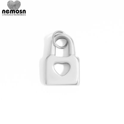 HeartLock™ Pendant in 18K Gold or Silver Finish – Minimalist Heart Padlock Charm for Necklace or Bracelet by NEMOSN