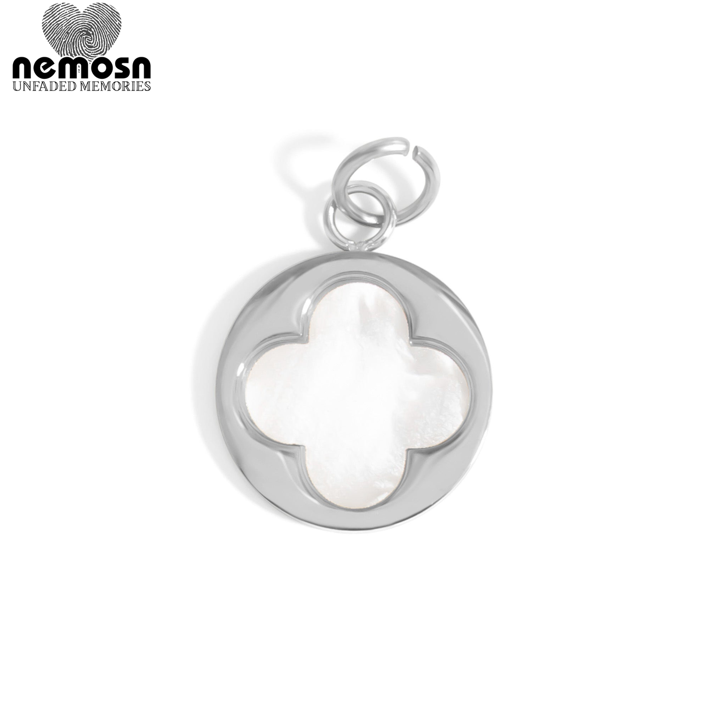 LunaClover™ – Mother of Pearl Clover Pendant in Gold & Silver | Elegant Stainless Steel Charm by Nemosn