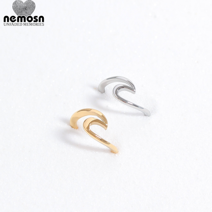WaveLuxe™ — Minimalist Ocean Wave Ring in Gold & Silver