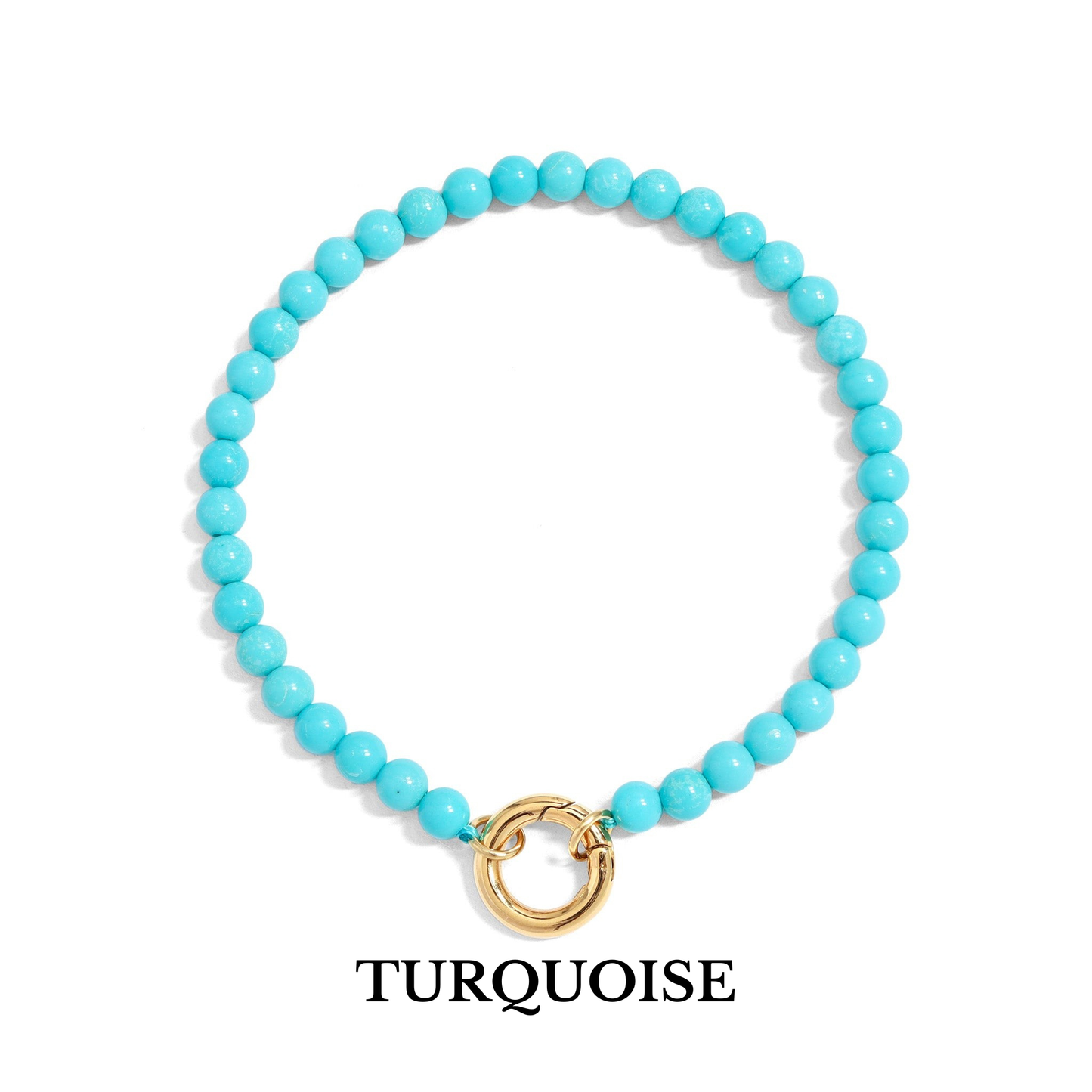 Veralink™ Gemstone Beaded Bracelet with Gold Link Accent | Natural Stone Bracelet in Picture Jasper, Amazonite, Howlite, Turquoise & Sodalite