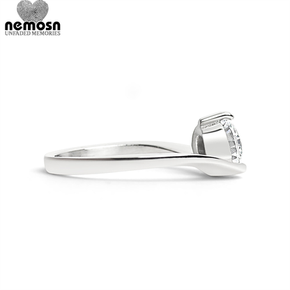 RadiLuxe™ — Modern Flat-Edge Solitaire Ring in Surgical Steel