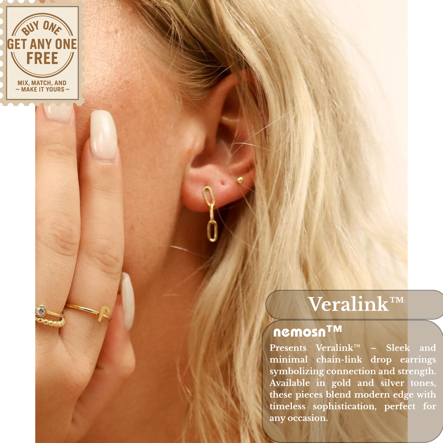 Veralink™ Paperclip Chain Drop Earrings | Minimalist Modern Link Earrings in Gold & Silver
