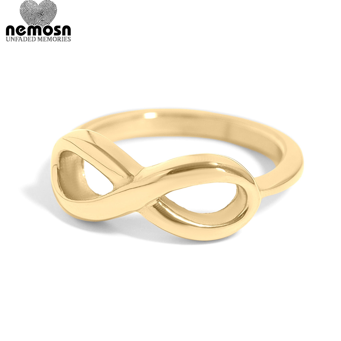 InfinityLuxe™ — Timeless Infinity Ring in Polished Gold & Silver
