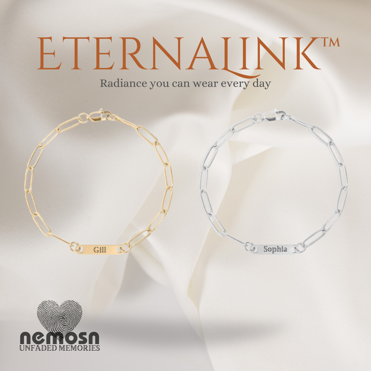 NameLink™ – Custom Engravable Bar Bracelet