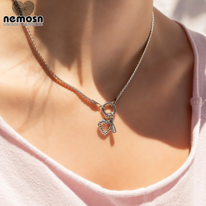 BubblyCharm™ – Champagne Bottle Pendant in Gold & Silver | Sparkling Celebration Charm by Nemosn