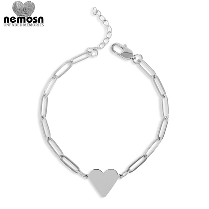 LinkHeart™ – Custom Engravable Heart Bracelet