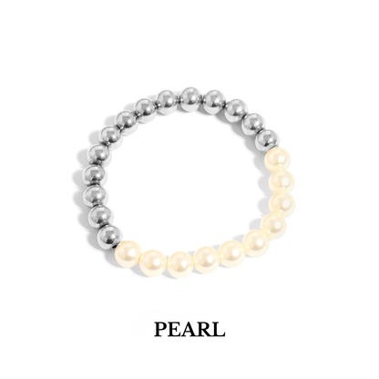 DualAura™ Gemstone Harmony Bracelet – Available in Gold & Silver with Turquoise, Howlite, Onyx & Pearl | Nemosn™ Balance & Energy Jewelry