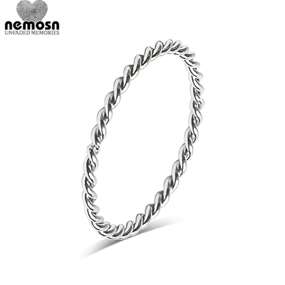 TwineLuxe™ — Minimalist Twisted Stackable Ring in Gold, Silver & Rose Gold