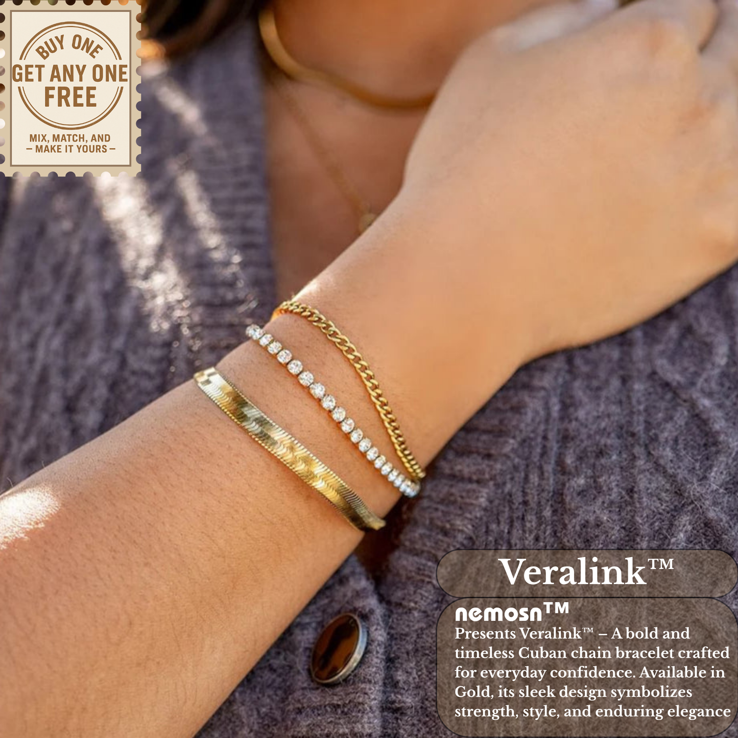 Veralink™ Classic Cuban Chain Bracelet – Bold to Minimal Style (3mm–16mm) | Gold & Silver Options