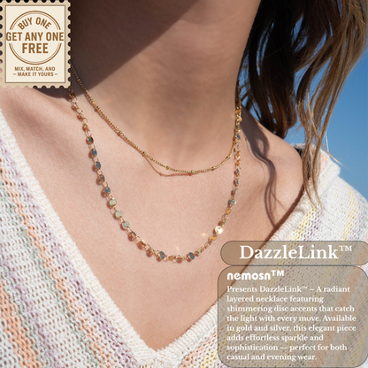 DazzleLink™ Layered Disc Chain Necklace – Delicate Shine & Everyday Elegance (Gold & Silver Options)