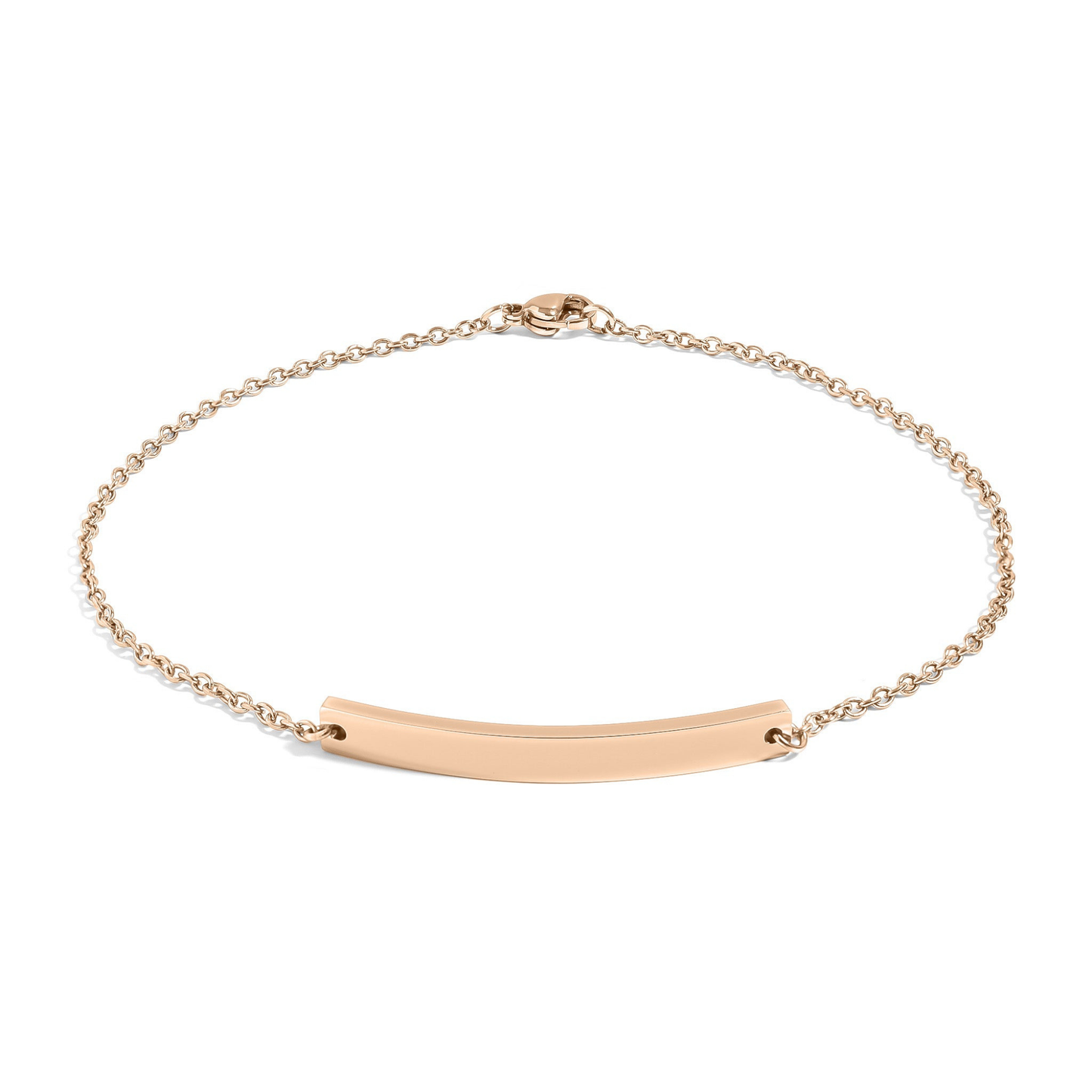 LunaBand™ Engravable Bar Bracelet – Personalized Name or Date Bracelet for Women | Minimalist Chain in Gold, Rose Gold & Silver | NEMOSN