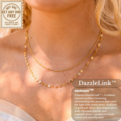 DazzleLink™ Layered Disc Chain Necklace – Delicate Shine & Everyday Elegance (Gold & Silver Options)