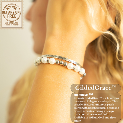GildedGrace™ Pearl & Metal Accent Bracelet – Luxe Minimalist Jewelry (Gold & Silver Options)