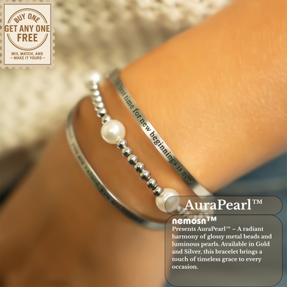 AuraPearl™ Classic Pearl & Metal Bead Bracelet – Minimalist Everyday Luxury (Gold & Silver Options)