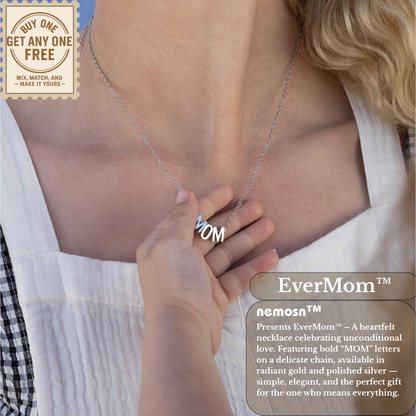 EverMom™ Minimalist MOM Letter Necklace | Meaningful Gift for Mothers | Gold & Silver