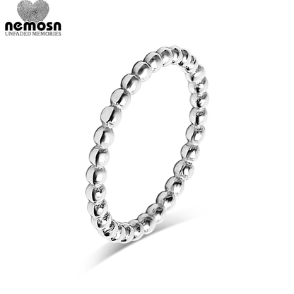 BeadLuxe™ — Classic Beaded Stackable Ring in Gold, Silver, Rose Gold & Black