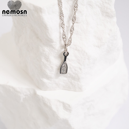 BubblyCharm™ – Champagne Bottle Pendant in Gold & Silver | Sparkling Celebration Charm by Nemosn