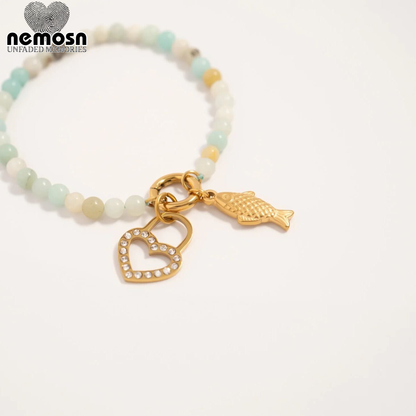 FinCharm™ Pendant – 18K Gold & Silver Stainless Steel Fish Charm | Good Luck, Prosperity & Ocean-Inspired Jewelry by Nemosn