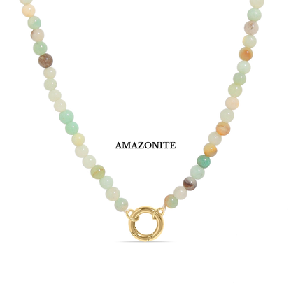 TerraGem™ Natural Gemstone Beaded Necklace – Howlite, Sodalite, Picture Jasper, Amazonite & Turquoise | Nemosn™ Signature Earth Collection