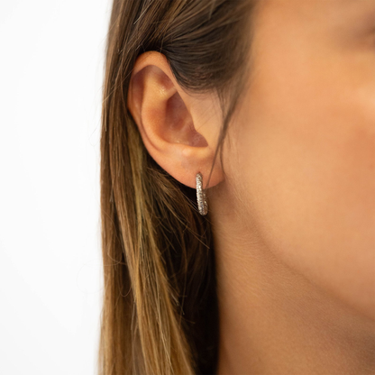 NEMOSN TerraLoop™ Textured Huggie Hoop Earrings – 18K Gold PVD Stainless Steel, Waterproof, Tarnish-Resistant, Hypoallergenic