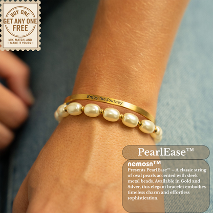 PearlEase™ Smooth Oval Pearl Bracelet – Effortless Everyday Elegance (Gold & Silver Options)
