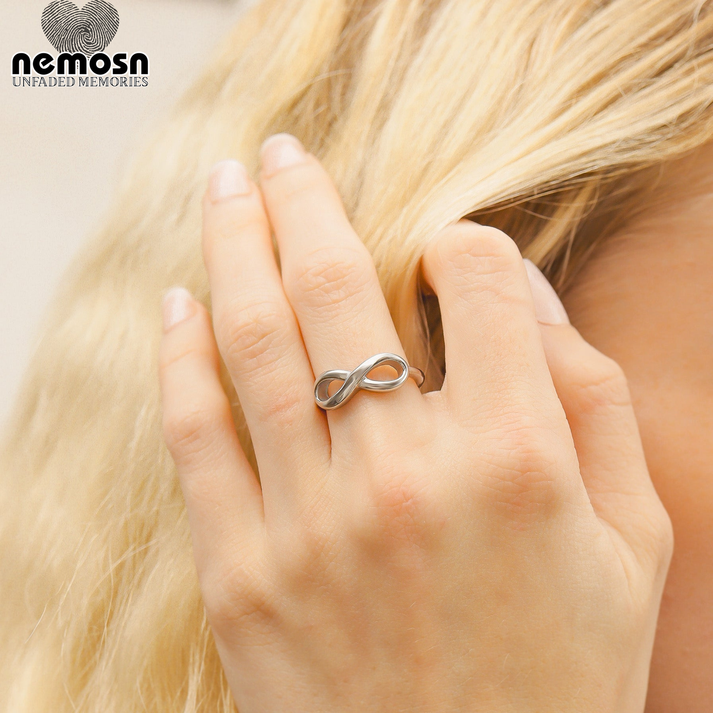 InfinityLuxe™ — Timeless Infinity Ring in Polished Gold & Silver