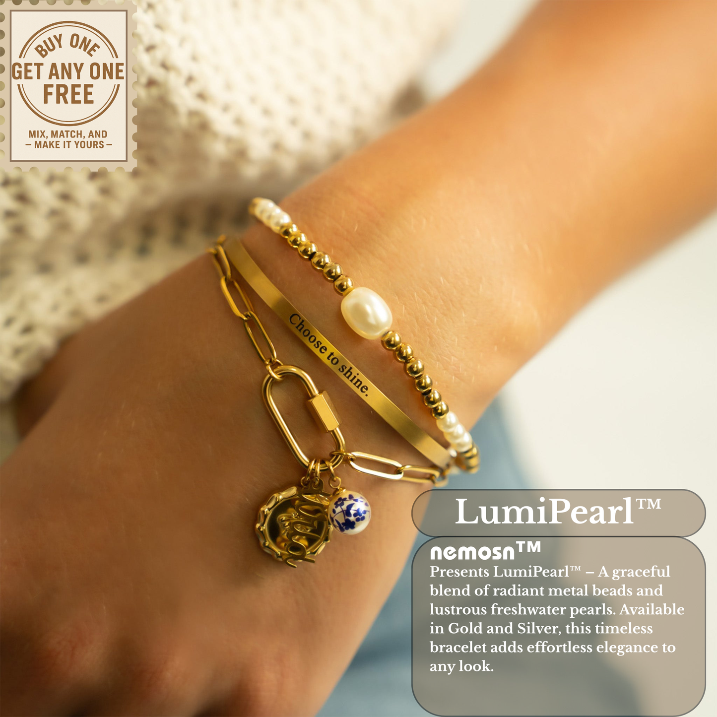 LumiPearl™ Polished Pearl Accent Bracelet – Delicate Minimalist Luxury (Gold & Silver Options)