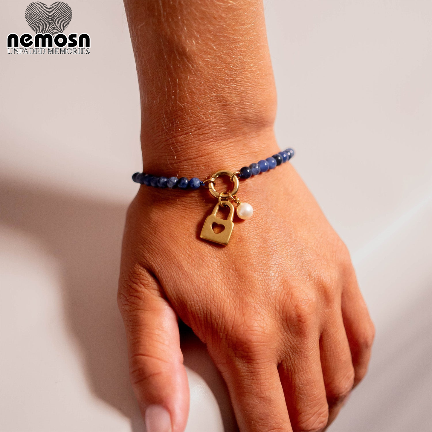 HeartLock™ Pendant in 18K Gold or Silver Finish – Minimalist Heart Padlock Charm for Necklace or Bracelet by NEMOSN