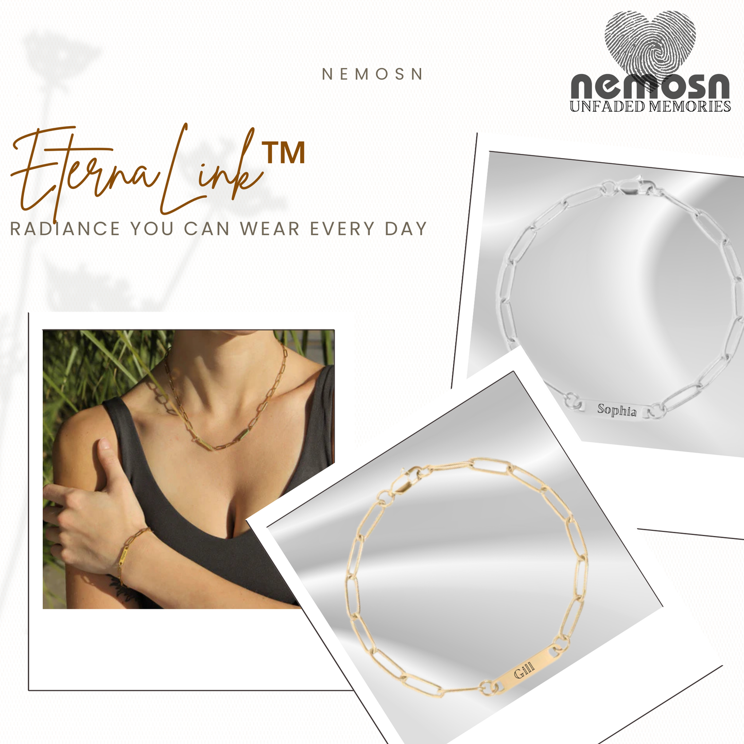 NameLink™ – Custom Engravable Bar Bracelet