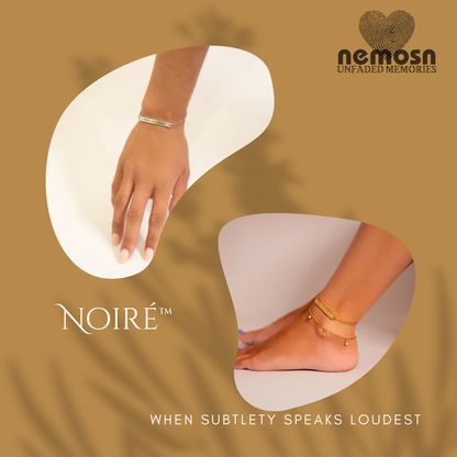 LunaBand™ Engravable Bar Bracelet – Personalized Name or Date Bracelet for Women | Minimalist Chain in Gold, Rose Gold & Silver | NEMOSN