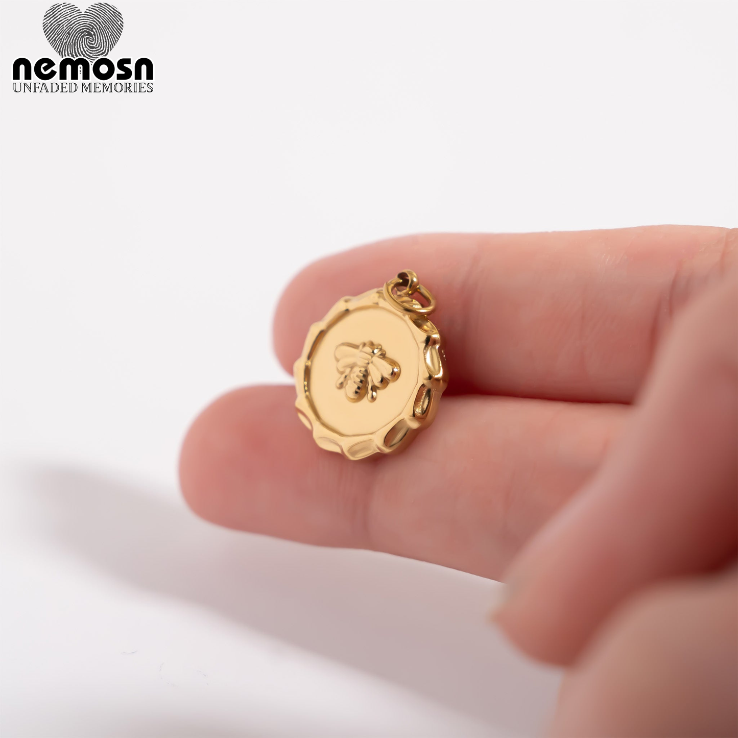 BeeLume™ – Honeybee Pendant in 18K Gold & Silver Finish