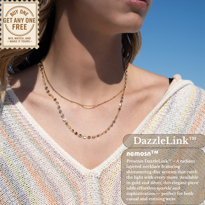 DazzleLink™ Layered Disc Chain Necklace – Delicate Shine & Everyday Elegance (Gold & Silver Options)