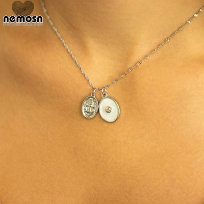 ShellGlow™ – Mother of Pearl Sea Shell Charm Pendant in Gold & Silver