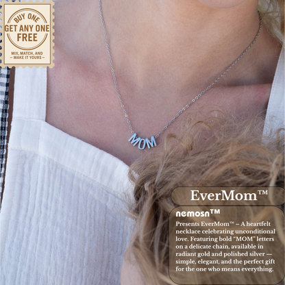 EverMom™ Minimalist MOM Letter Necklace | Meaningful Gift for Mothers | Gold & Silver
