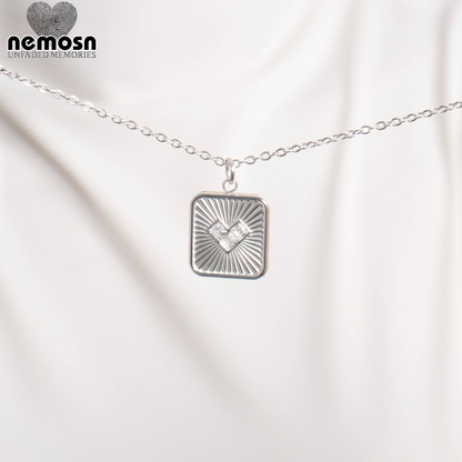 HeartRay™ – Radiant Heart Pendant in 18K Gold & Silver Finish