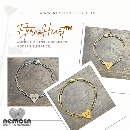 LinkHeart™ – Custom Engravable Heart Bracelet