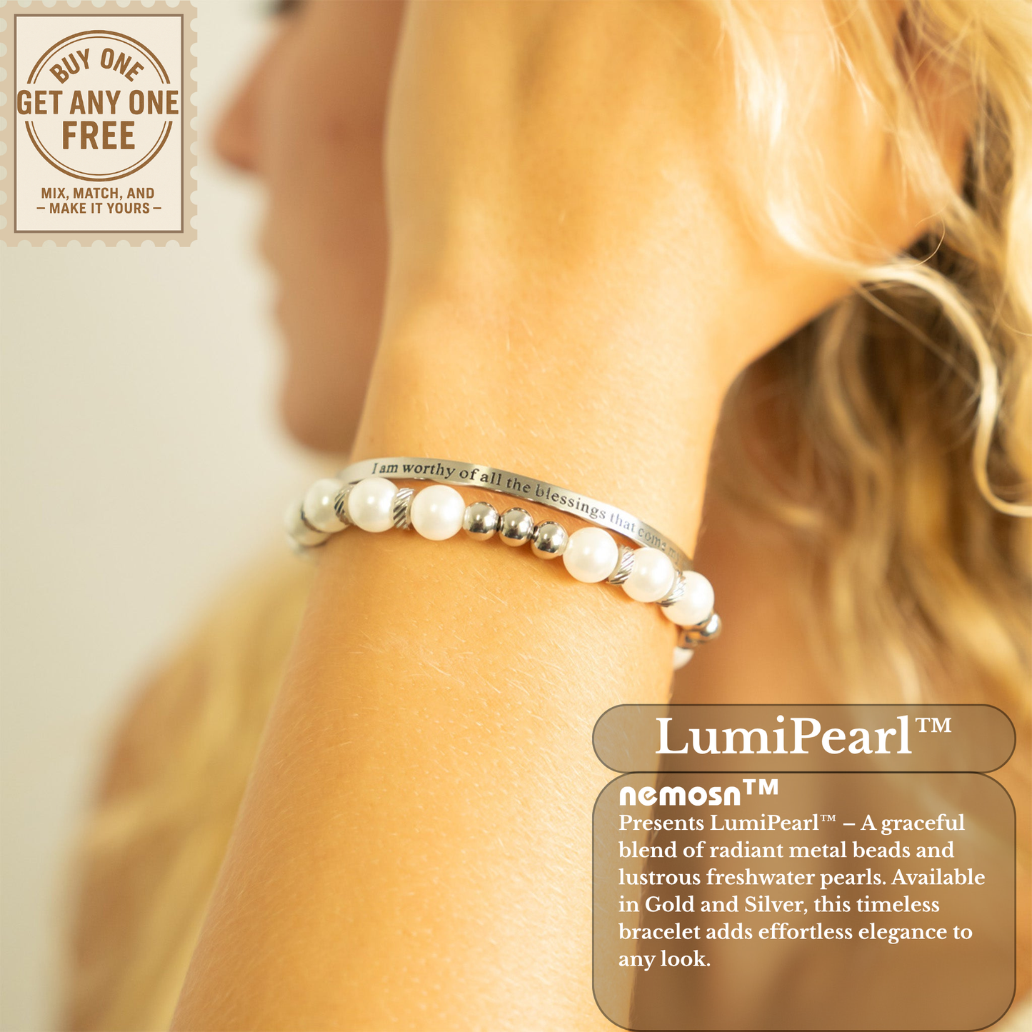 LumiPearl™ Polished Pearl Accent Bracelet – Delicate Minimalist Luxury (Gold & Silver Options)