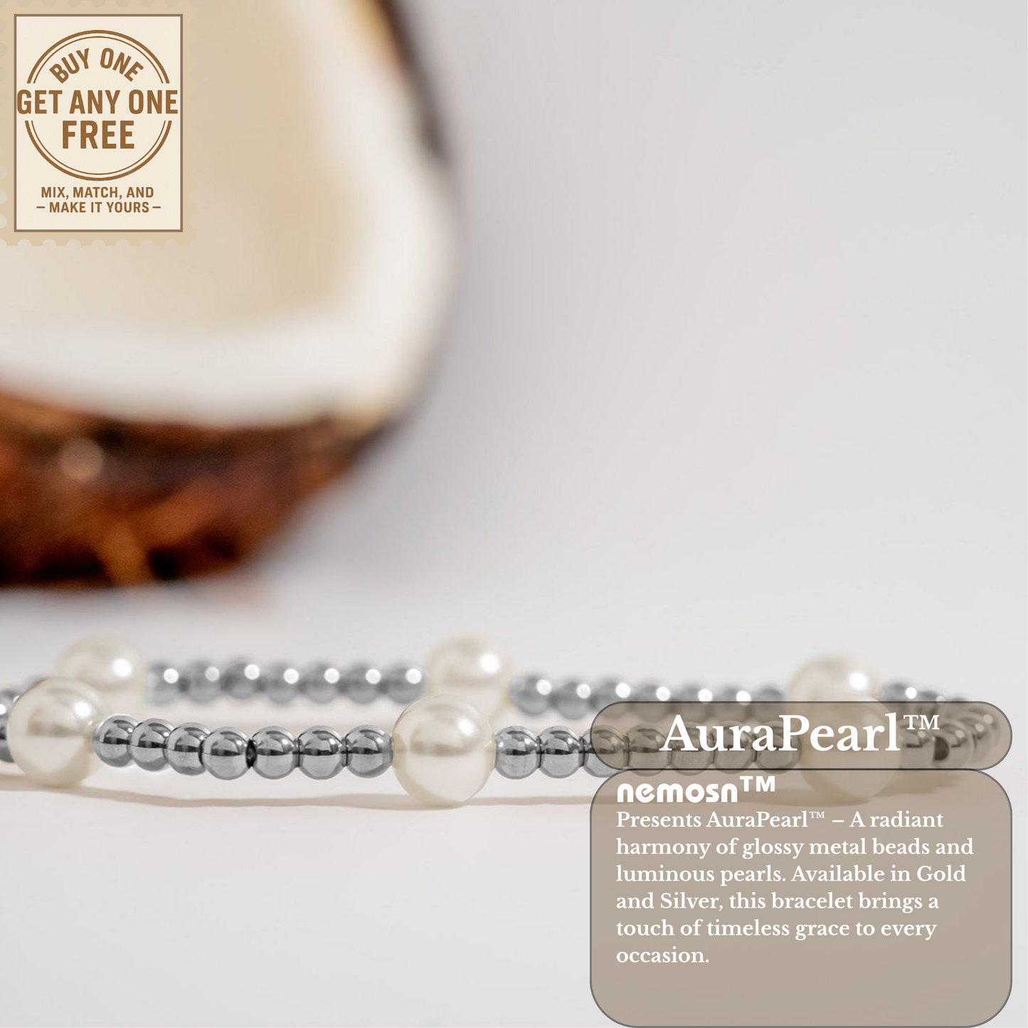 AuraPearl™ Classic Pearl & Metal Bead Bracelet – Minimalist Everyday Luxury (Gold & Silver Options)