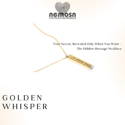 GoldenWhisper™ – Hidden Message Engravable Necklace